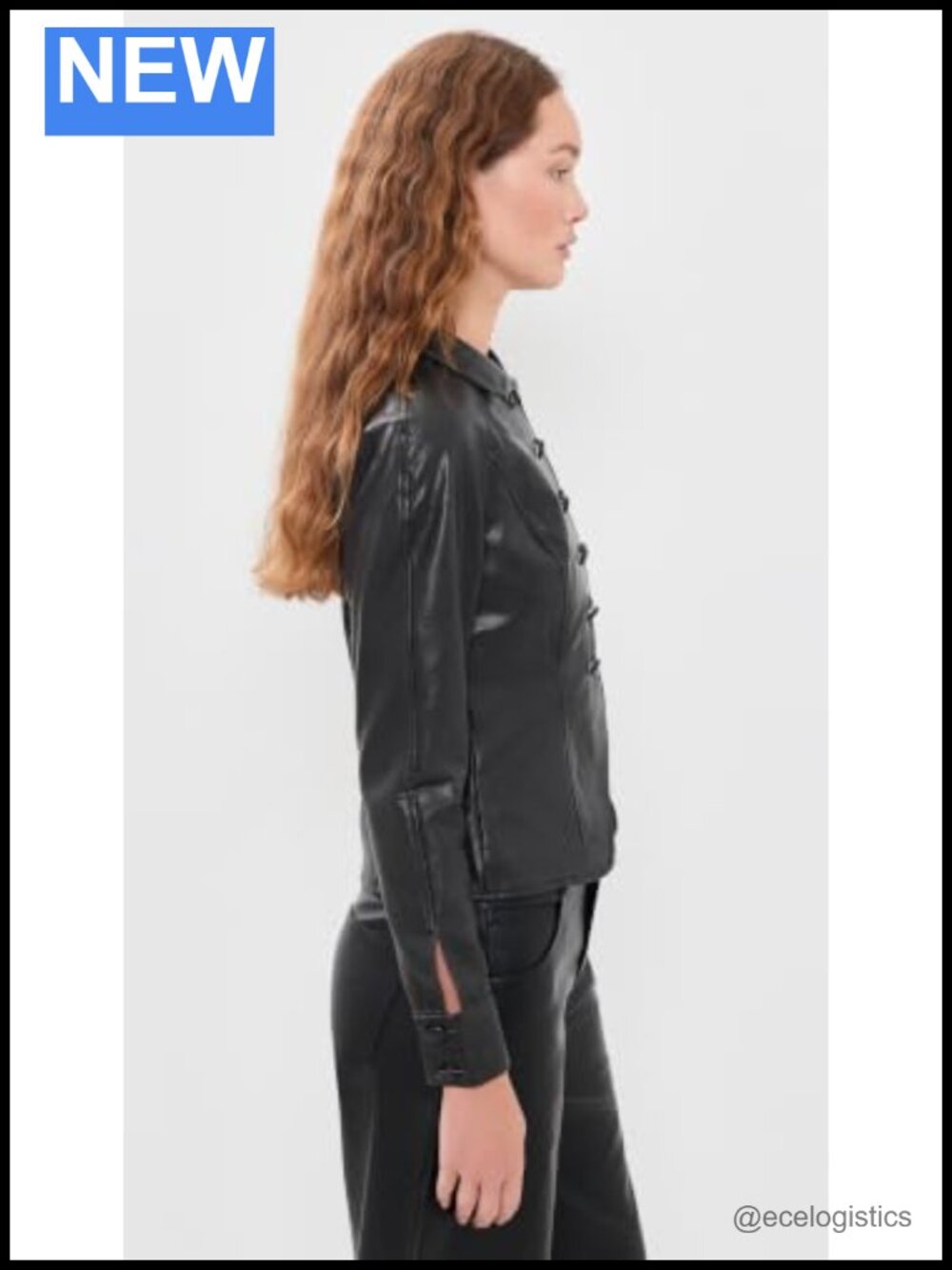 Lioness Women's Faux Leather Double-Breasted Form Jacket - Picture 4 of 5